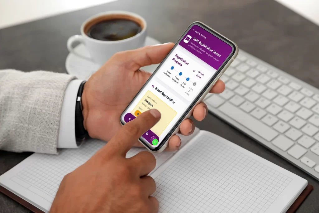 HubSpark App - SMS Registration Status