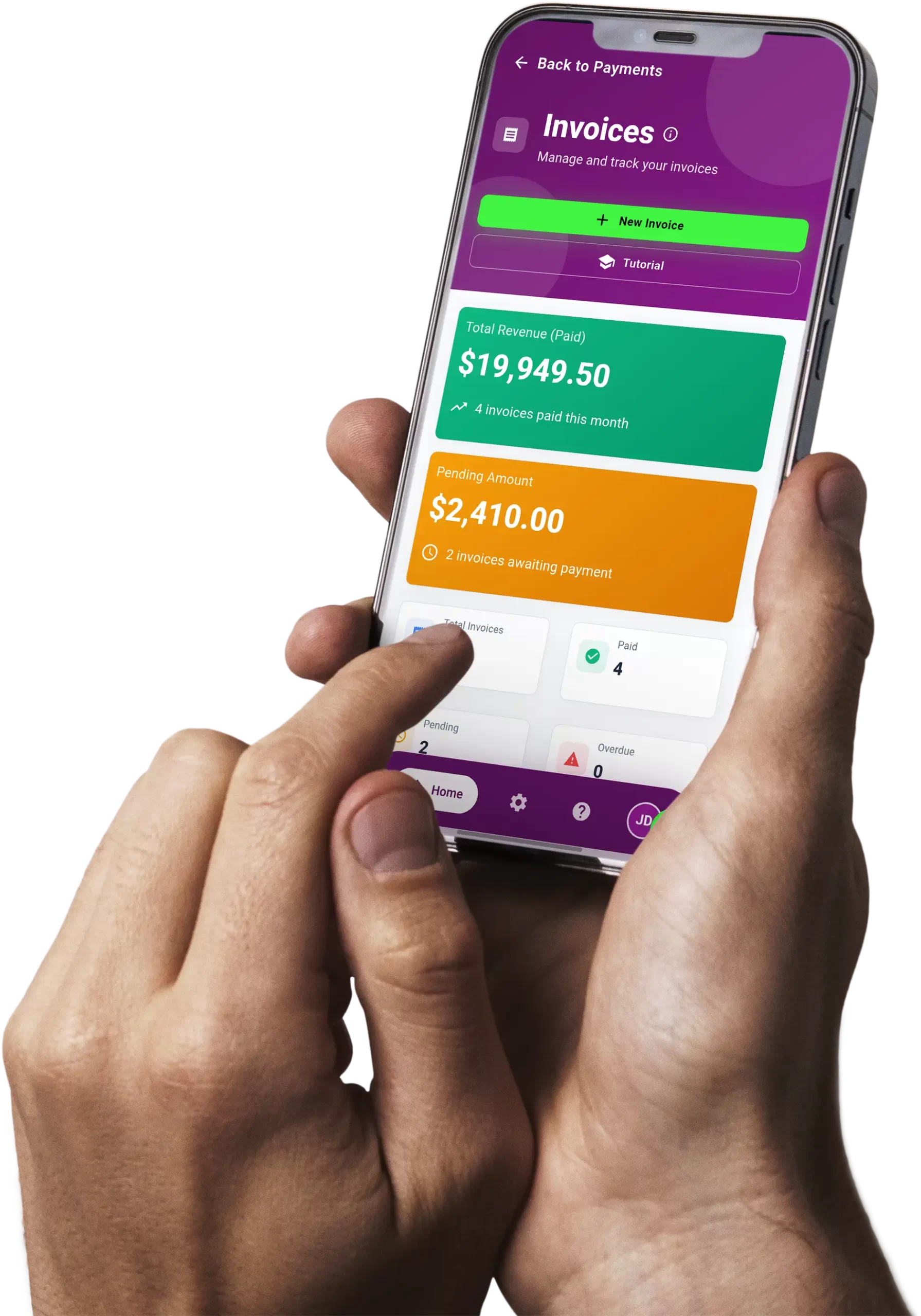 HubSpark App - Invoices Dashboard
