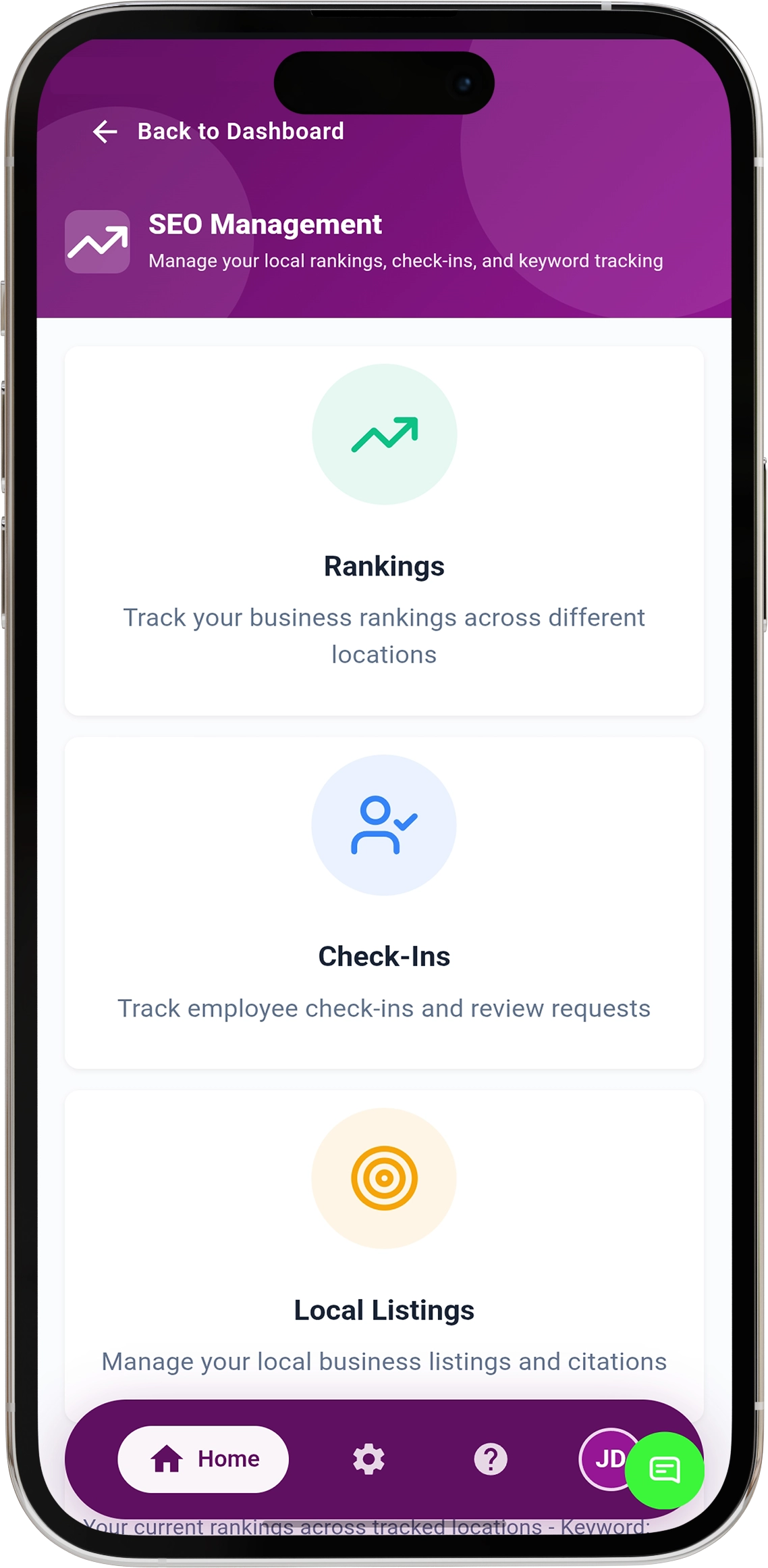 HubSpark App - SEO management