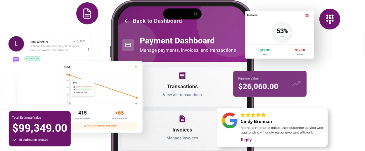 Hubspark App - Payment Dashboard