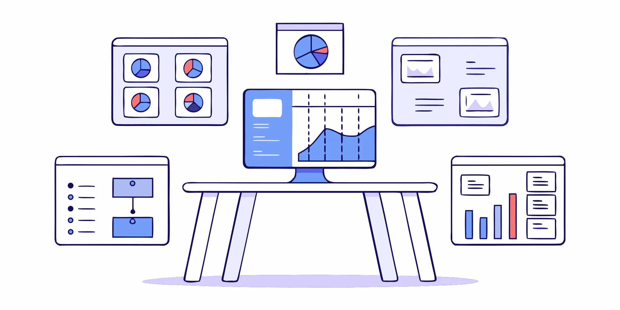 An all-in-one business app dashboard consolidating sales, marketing, and customer data.