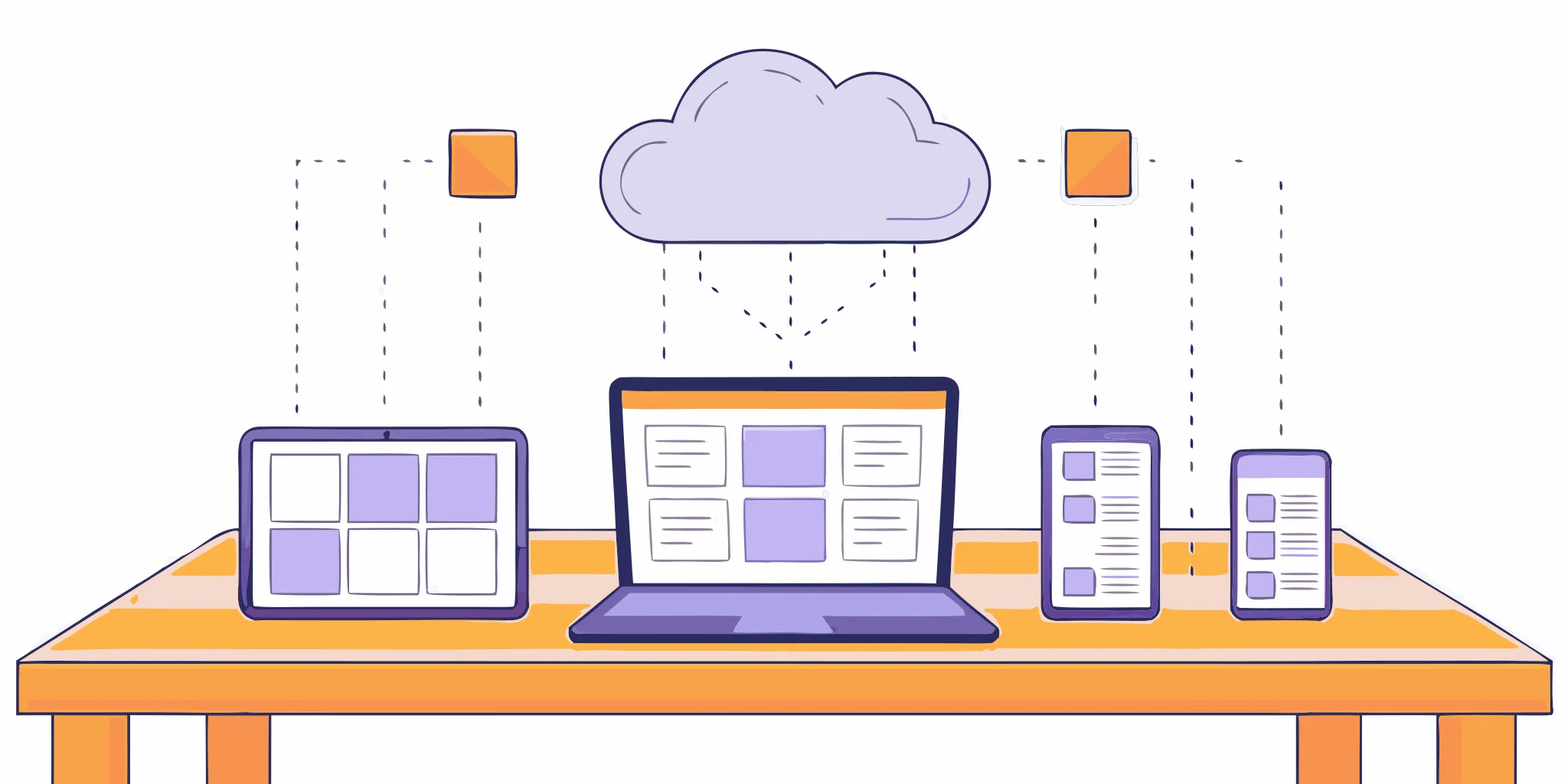 Best cloud storage for small business with files syncing across a laptop, tablet, and smartphone.